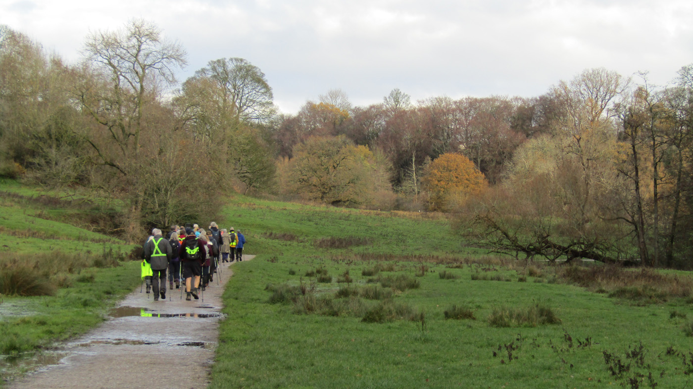 Walkers at Erddig by Katherine Burrows Walkers at Erddig