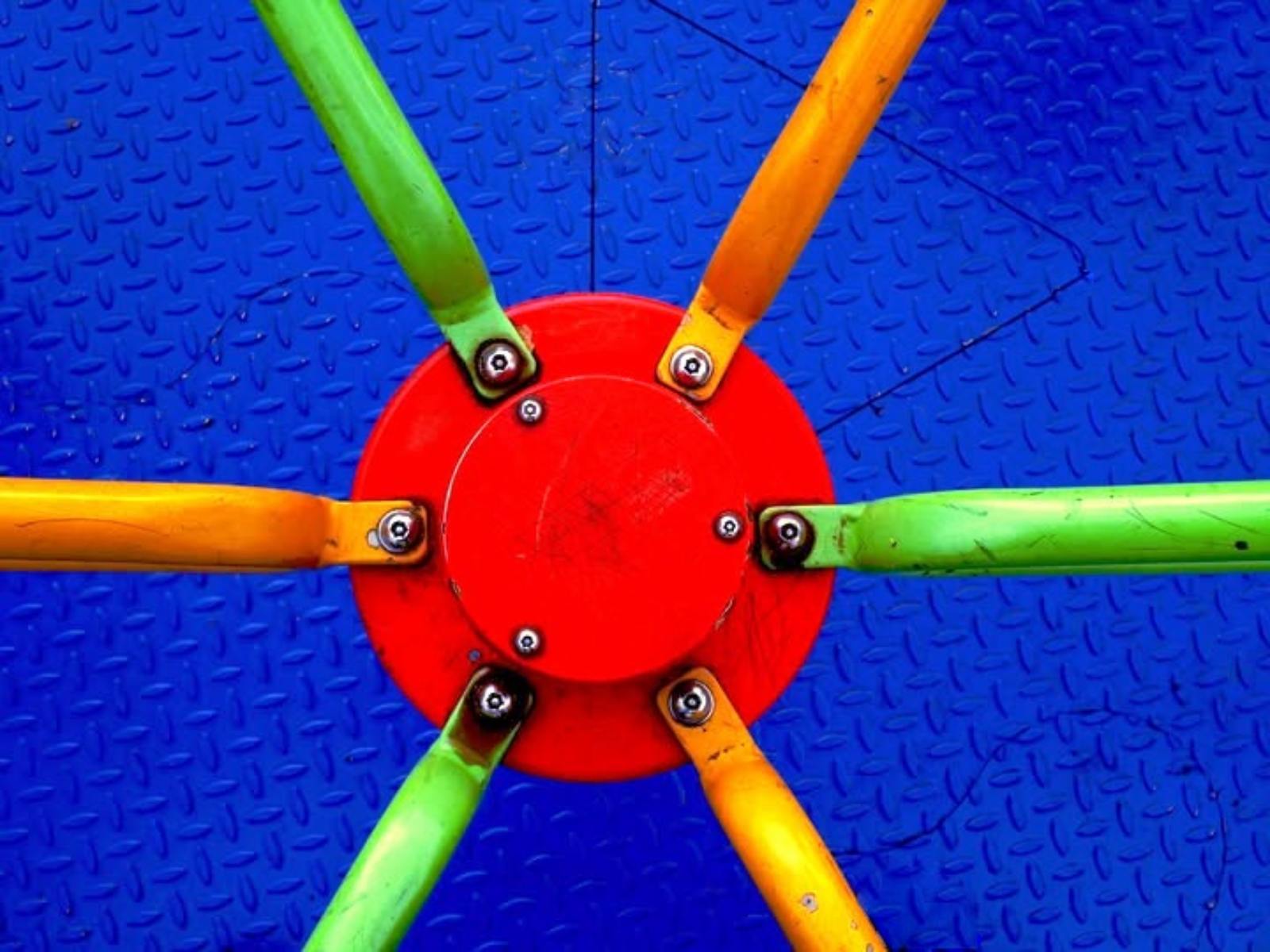 Playground roundabout colours by Paul Shone Playground roundabout colours
