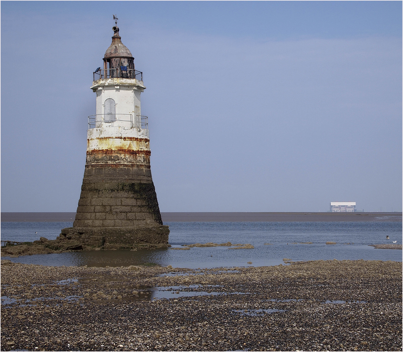 Plover Scar Lighthouse by Lynda Redfern Plover Scar Lighthouse