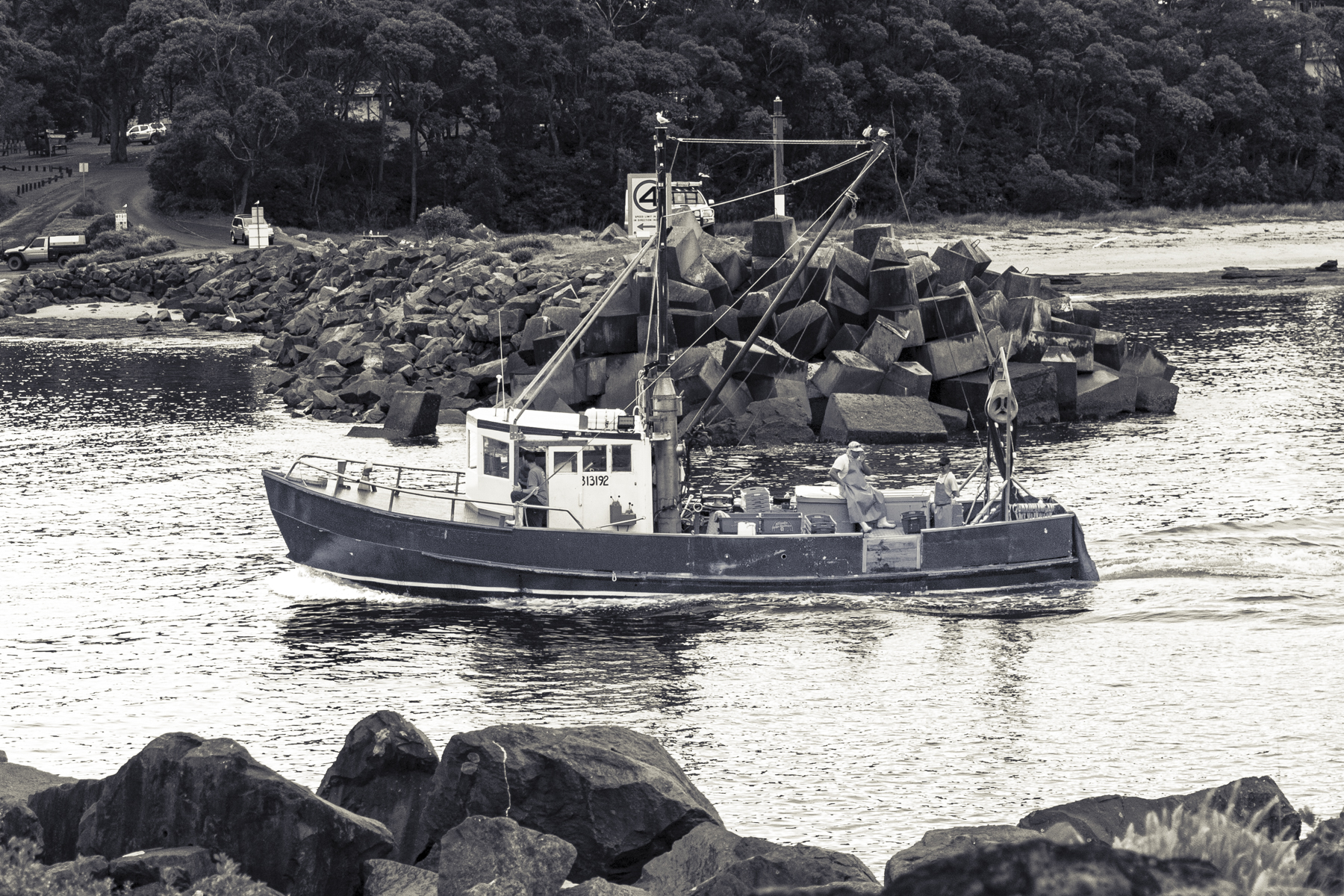 Fishermen Heading out of Harbour