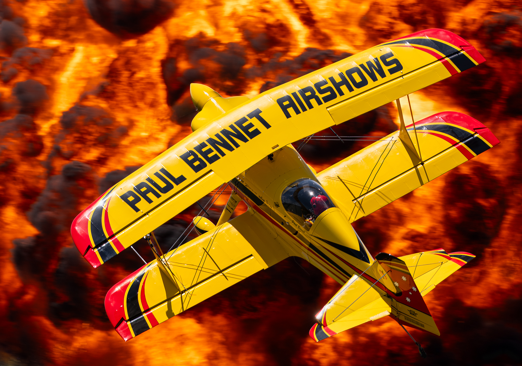Flying over flames by Matt Dawson Flying over flames
