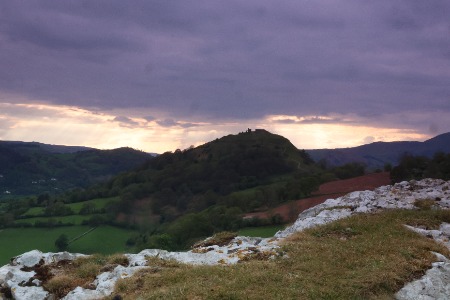 Castell Dinas Bran Limestone foreground