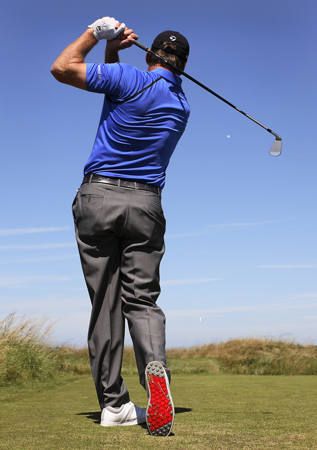 Driving off at The Open