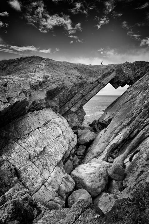 Lone walker Penrhyn Gwr