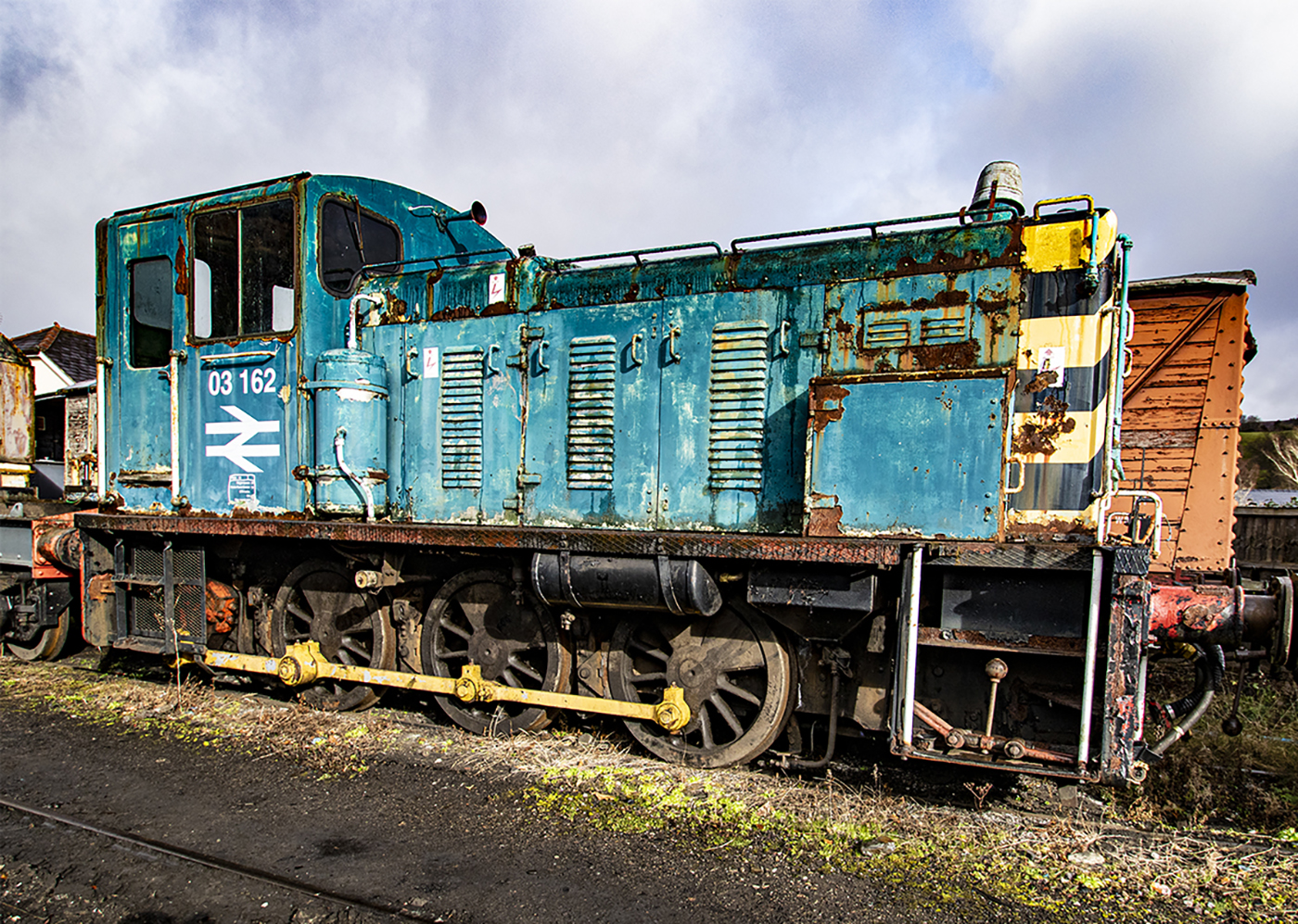 blue diesel loco