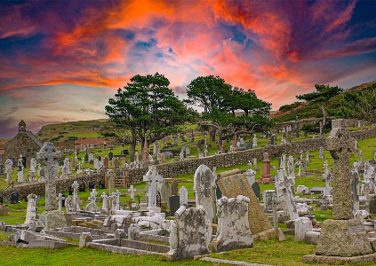 Graveyard at Sunset