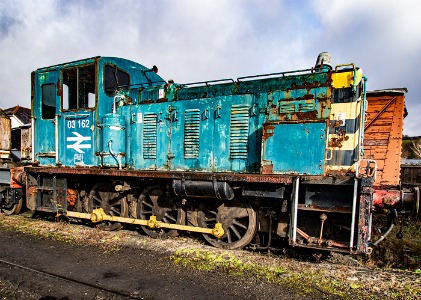 blue diesel loco