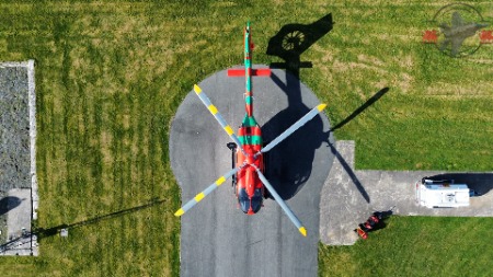 Wales Air Ambulance top down. 