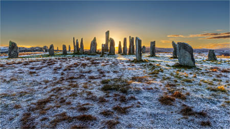 18 - Winter Sunset Calanais stones