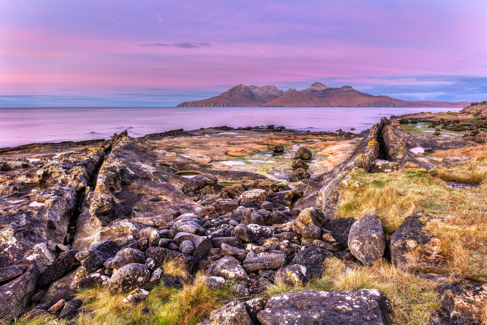 Collapsed Lava Tunnels at Dawn, Isle of eigg