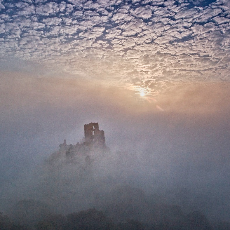 Corfe in the mist