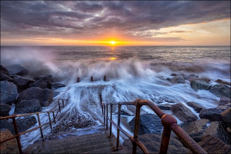 Rough seas at Withernsea