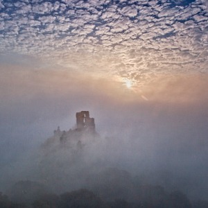 Corfe in the mist