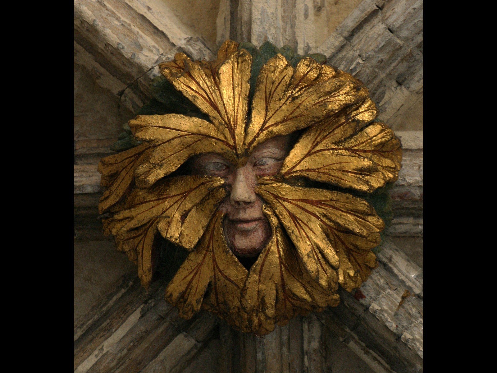 Green Man Roof Boss Norwich Cathedral