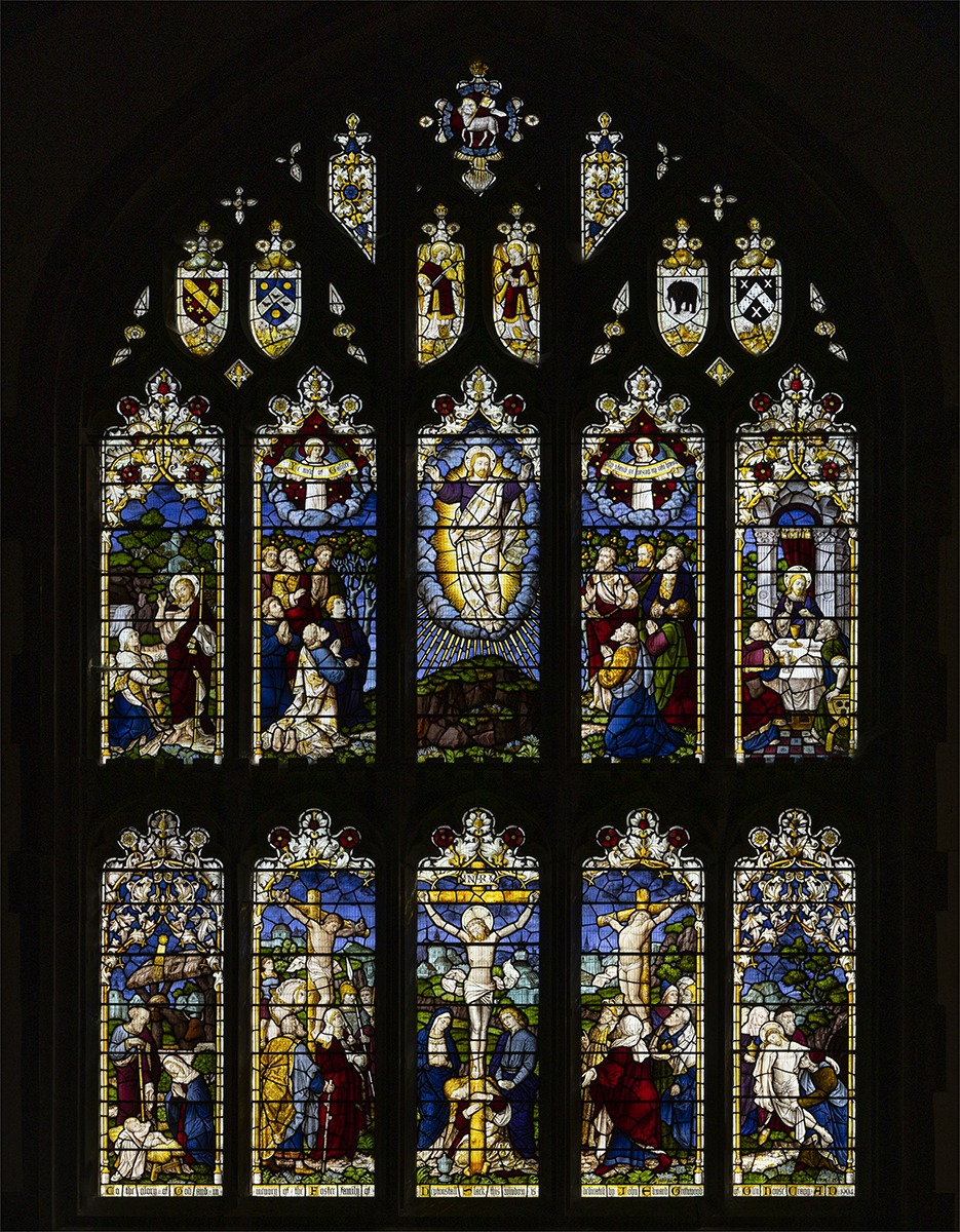 Stained glass window Heptonstall church