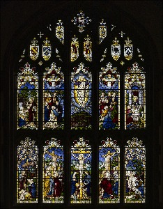 Stained glass window Heptonstall church