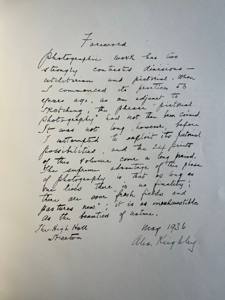 The handwritten foreword to Galaria
