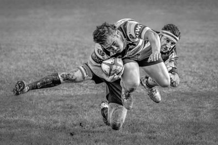 Flying Rugby Tackle