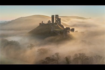 Corfe Castle Early Morning