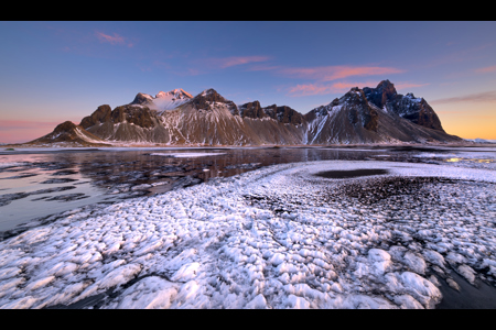 Icy Beach At Vestrahorn