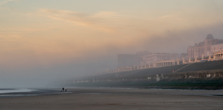 Foggy Walk Along The Beach