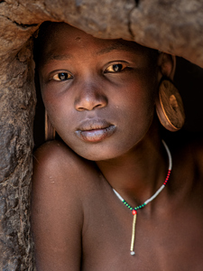 Mursi Girl Looking Out