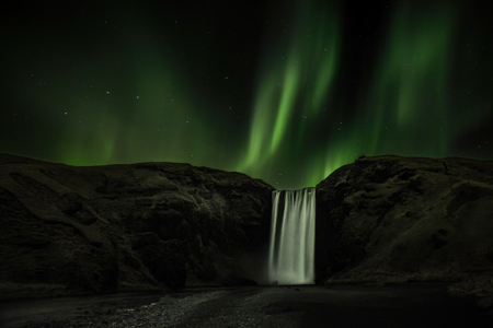 Skogafoss Aurora