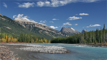 Athabasca River And Endless Chain Ridge