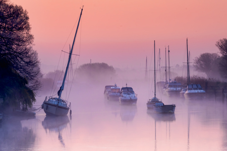 Misty Sunrise At Wareham Quay