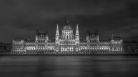 Parliament Building Budapest At Night