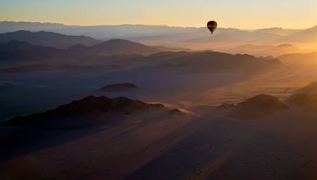 Dawn Balloon Ride Over The Namib Desert