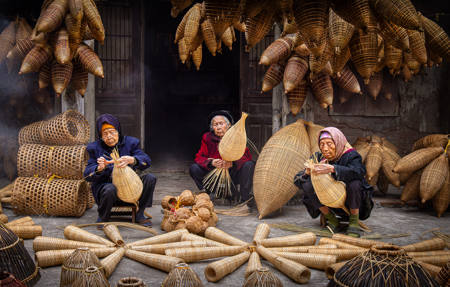 Making Fish Traps, Mekong Delta