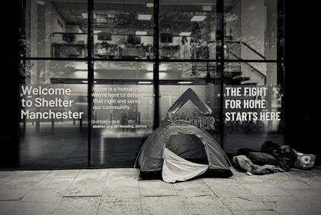 Homelessness Juxtaposed With Aid