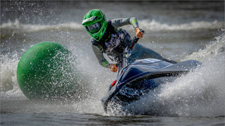 Rounding The Green Bouy