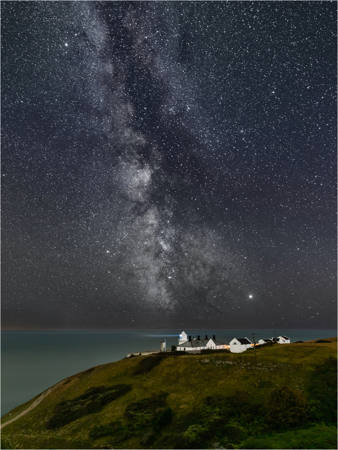 Milky Way Over Anvil Point Lighthouse
