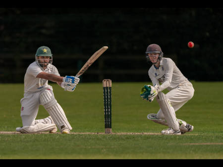 Imran Sweeps For Four