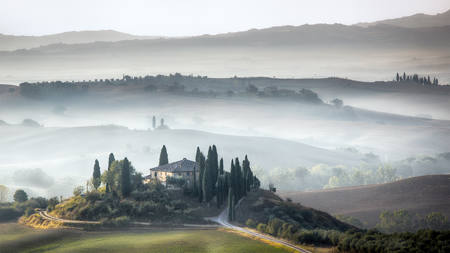 Dawn Mist Tuscany