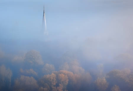 Misty Sunrise Over Hadleigh