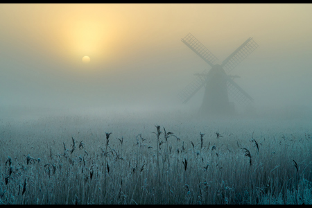 Herringfleet Mill In Freezing Fog