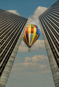 Balloon And Buildings
