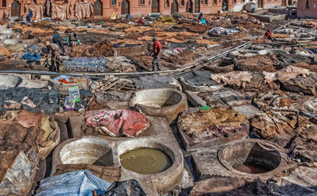 Working In The Tannery, Marrakesh