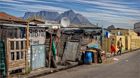 Table Mountain From Langa Township