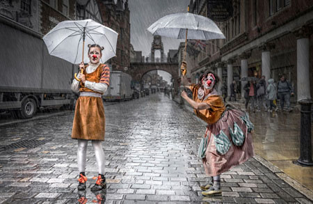 Clowning About In The Rain