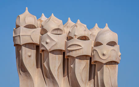 The Ventilation Towers Of Casa Mila