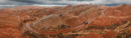 Rainbow Mountains Panorama