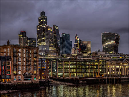 London From The Thames At Dusk