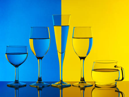 Glasses Blue And Yellow