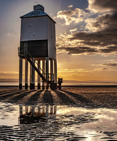 Setting Sun On Burham Lighthouse