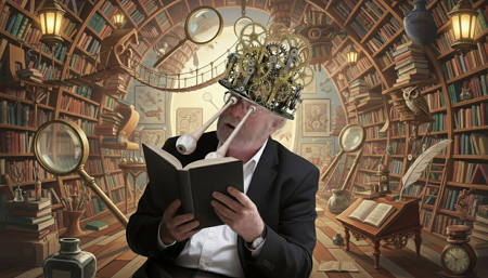 The Thinker In His Library