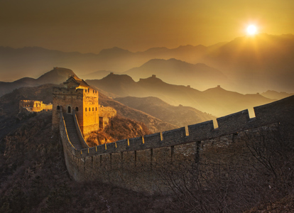 Sunrise Over The Great Wall
